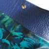 Sac seau James Forester en coton enduit floral, jardin d'hiver ton marine, turquoise et en simili cuir marine et bleu canard – Image 4