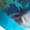 Sac seau James Forester en coton enduit floral, jardin d'hiver ton marine, turquoise et en simili cuir marine et bleu canard – Image 5