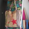 Sac cabas bandoulière Parsi en toile de jute recyclée unique et en cuir beige – Image 2