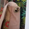 Sac cabas bandoulière Parsi en toile de jute recyclée unique et en cuir beige – Image 6