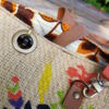 Sac cabas bandoulière Parsi en toile de jute recyclée à motif multicolore – Image 3