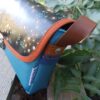 iouni sac bandoulière en simili cuir bleu et en coton enduit lucioles – Image 4