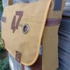 Sac bandoulière Sullivan en toile épaisse moutarde et en cuir marron fantaisie – Image 4