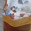 Sac bandoulière Sullivan en toile épaisse moutarde et en cuir marron fantaisie – Image 8