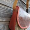 Sac arrondi Fix en simili cuir rouille et en cuir marron clair – Image 6