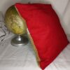Coussin Jejeeh en toile de jute et en velours rouge – Image 5