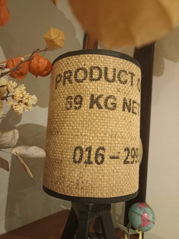 Petit abat jour cylindrique jute – Image 4