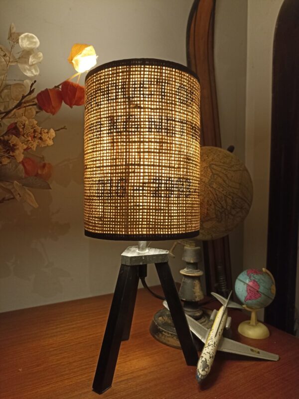 Petit abat jour cylindrique jute – Image 5