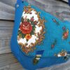 Sac besace bandoulière Samuel Fallentin en simili cuir bleu roi et tissu vintage – Image 2