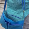 Sac besace bandoulière Samuel Fallentin en simili cuir bleu roi et tissu vintage – Image 6