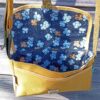 Kiouni sac bandoulière en toile moutarde et en coton enduit palmier – Image 5
