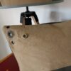 Coussin Jejeeh en toile militaire et ancienne toile beige recyclé. – Image 3