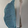 Sac banane XXL en coton vichy bleu – Image 4