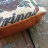 Sac cabas en toile de jute recyclé (sac à café) tête de mort et cuir – Image 7