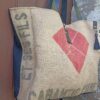 Sac cabas 80 jours en toile de jute ancienne et toile noire – Image 2