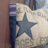 Sac cabas 80 jours en toile de jute ancienne et toile noire – Image 5