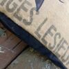 Sac cabas 80 jours en toile de jute ancienne et toile noire – Image 6