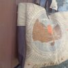 Sac cabas 80 jours en toile ancienne et toile de jute – Image 2