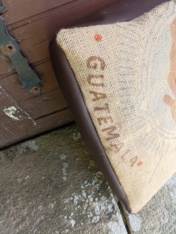 Sac cabas 80 jours en toile ancienne et toile de jute – Image 3