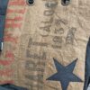 Sac cabas bandoulière Parsi en toile de jute recyclée et simili cuir noir – Image 6