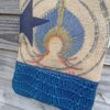Sac cabas Stuart en toile de jute recyclée et simili cuir bleu – Image 2
