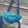 Sac cabas Stuart en toile de jute recyclée et simili cuir bleu – Image 5