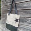 Sac cabas Stuart en toile La Poste et cuir – Image 2