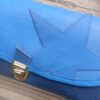 Kiouni sac bandoulière en simili cuir marine et en cuir bleu roi – Image 3