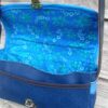 Kiouni sac bandoulière en simili cuir marine et en cuir bleu roi – Image 6