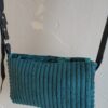 Kiouni sac bandoulière en velours fantaisie bleu – Image 4