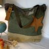 Sac cabas Decimus tissu militaire et toile beige – Image 2