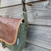 Sac bandoulière Petit Sullivan en toile militaire et cuir – Image 5