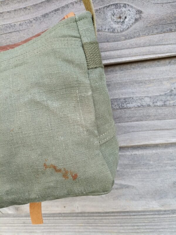 Sac bandoulière Petit Sullivan en toile militaire et cuir – Image 8