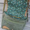 Sac bandoulière Petit Sullivan en toile militaire et cuir – Image 9