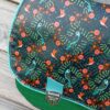 Sac besace bandoulière Samuel Fallentin en simili cuir noir et en coton enduit perroquets – Image 3