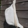 Sac banane en coton uni blanc – Image 3