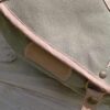 Sac bandoulière Mondiboy en toile militaire et cuir beige – Image 2