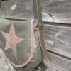 Sac bandoulière Mondiboy en toile militaire et cuir beige – Image 3