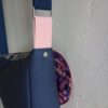 Sac besace bandoulière Fallentin en simili cuir marine et en coton enduit lotus – Image 6