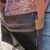 Sac Verne en simili cuir marron et fleurs couleurs automnales – Image 8