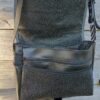 Sac Verne en simili cuir noir et coton enduit zébre – Image 6