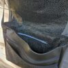 Sac Verne en simili cuir noir et coton enduit zébre – Image 7
