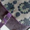 Sac fix en simili cuir gris antracite et en coton enduit fleurs de lotus – Image 3