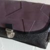 Kiouni sac en simili noir et cuir violet – Image 2