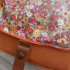 Sac fix en simili cuir rouille et coton enduit fleurs d'automne – Image 2