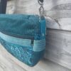Sac Henrietta en velours bleu canard et floral – Image 3