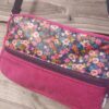 Sac Henrietta en velours ras rose et en coton enduit fleuri – Image 2