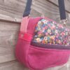 Sac Henrietta en velours ras rose et en coton enduit fleuri – Image 5