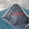 Sac Henrietta en velours bleu canard et floral – Image 8