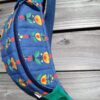 Banane matelassée petit modèle coton bleu fleurs style vintage – Image 3
